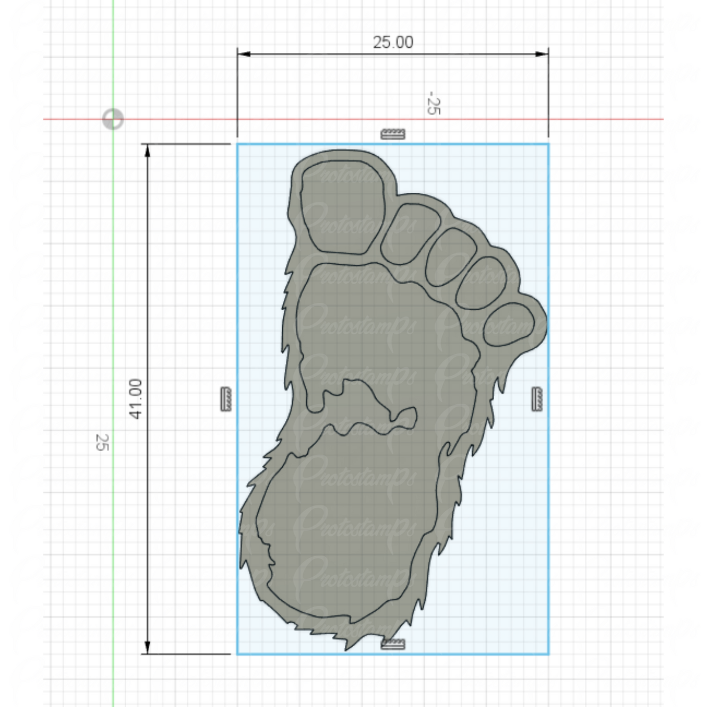 41mm x 25mm Custom Stamp, Price Includes Shipping