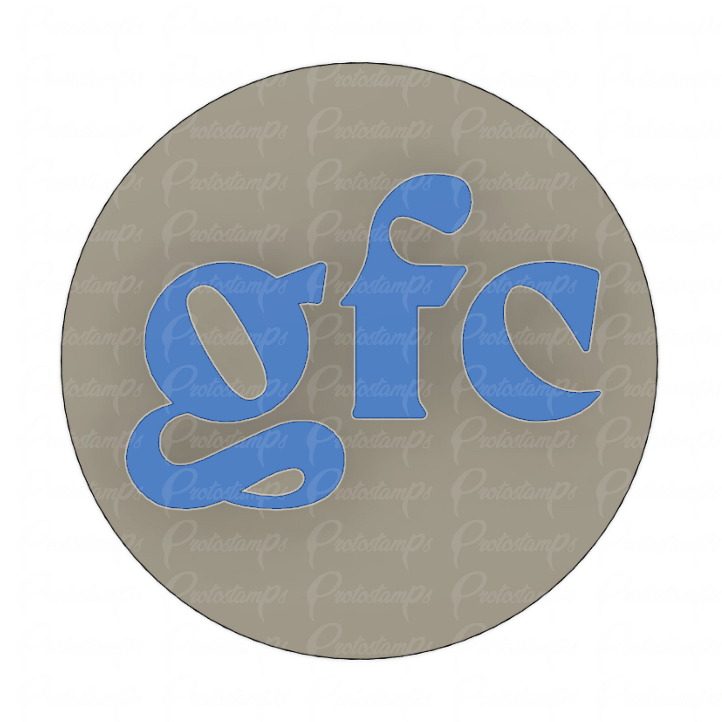 Custom 1in "GFC" Stamp, Price Includes Rush Order and Shipping